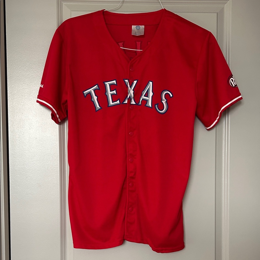 Vintage Red Texas Rangers Baseball Jersey Feliz Size Youth 2XL